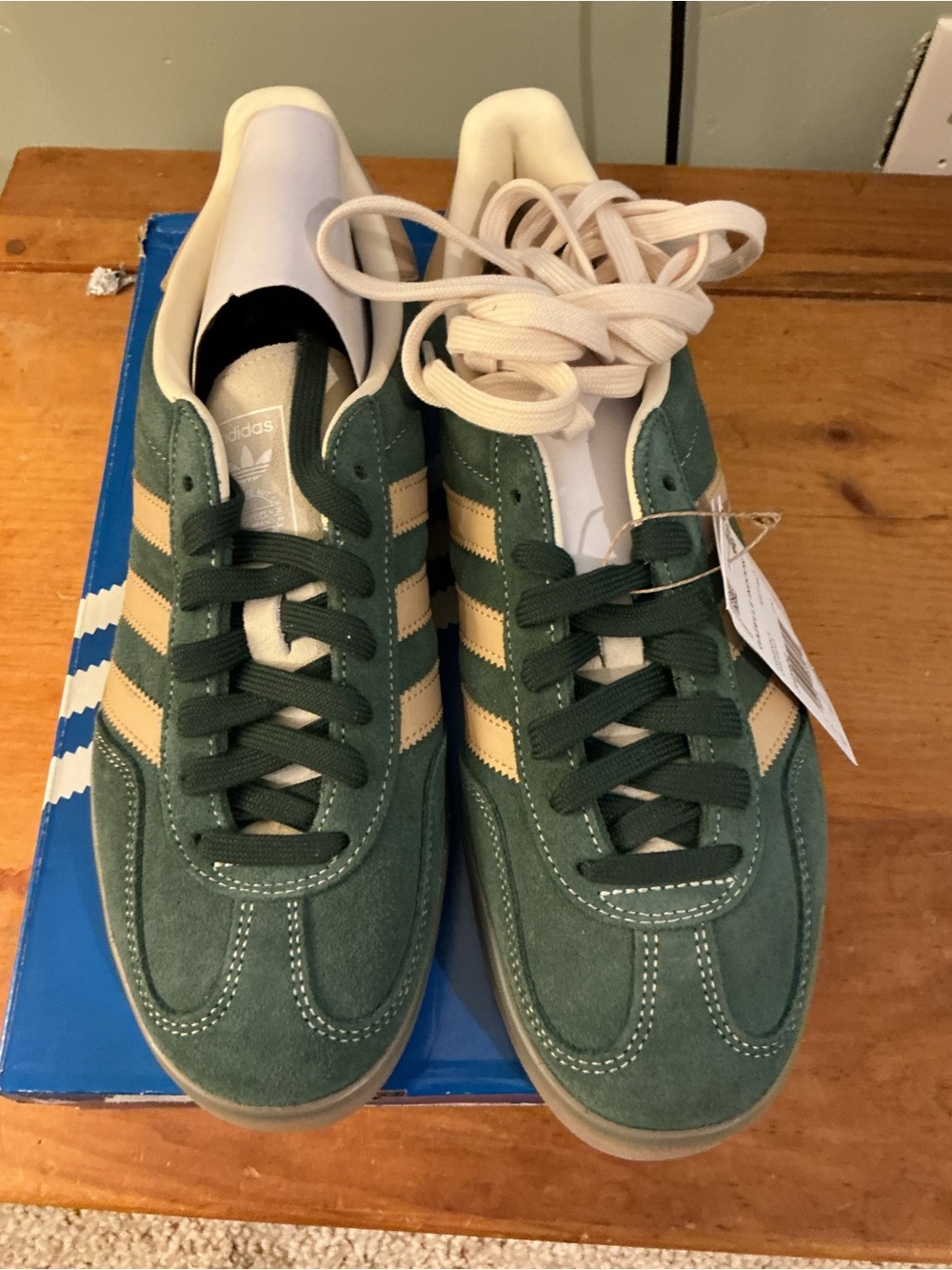 adidas gazelle indoor JH5402 Green Suede Sneakers mens 8.5 women’s 9.5